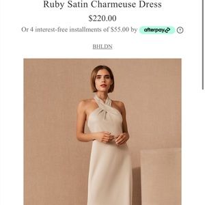 BHLDN Ruby Satin Charmeuse Dress